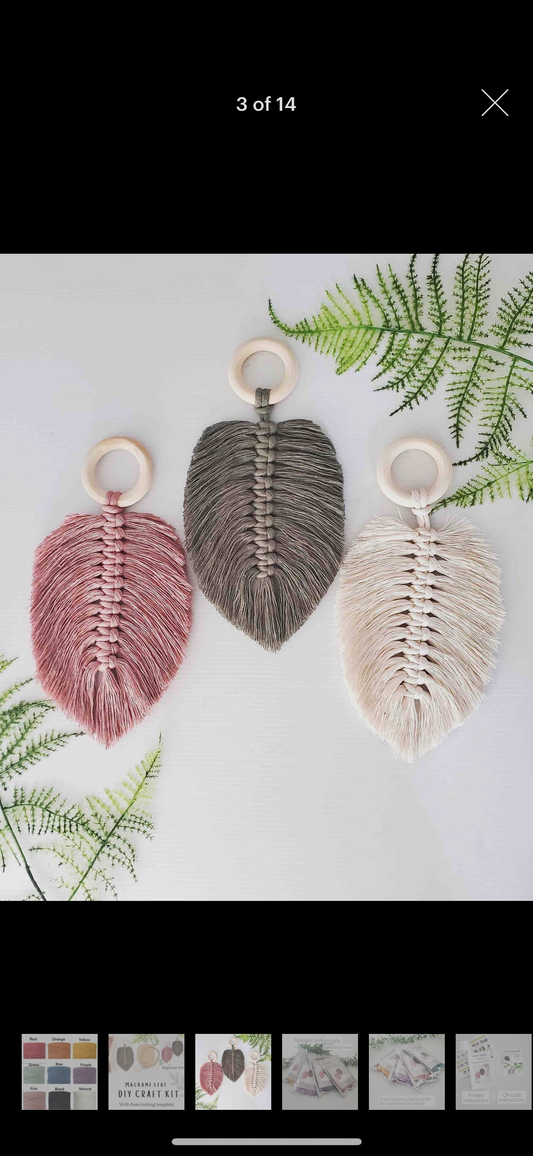 Kit de hojas de macramé