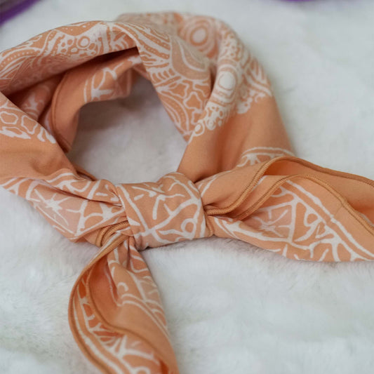 Golden Iris Peach Bandana