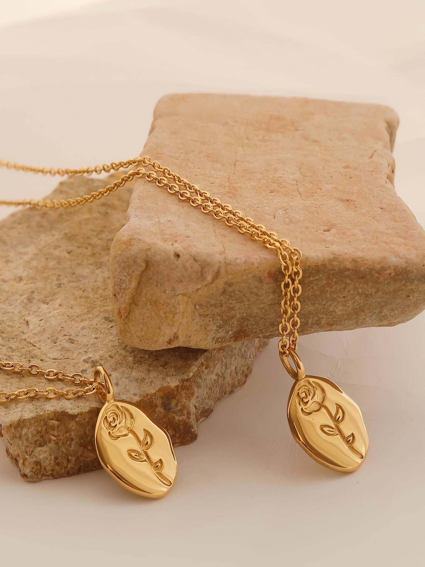 Chrishell 18K Rose Coin Necklace