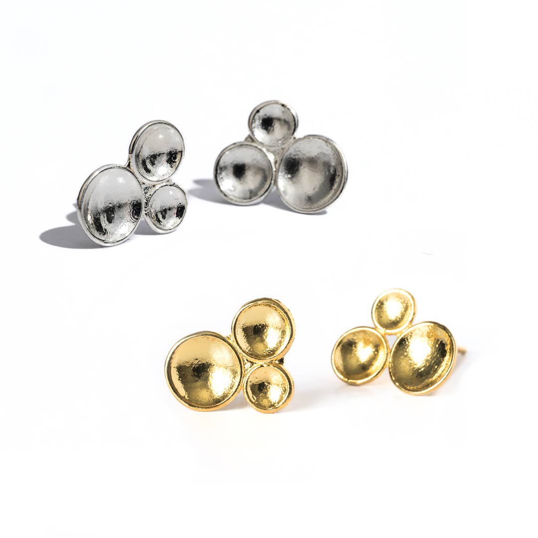 Tri-Disc Earrings