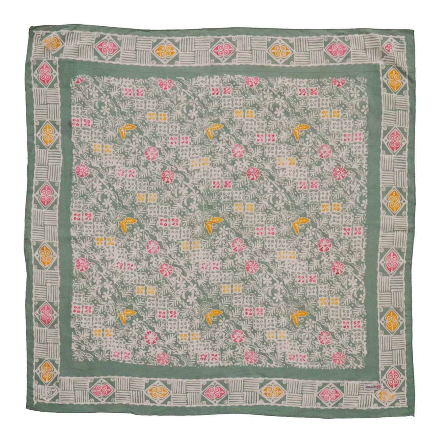 Lime & Cream Batik Bandana