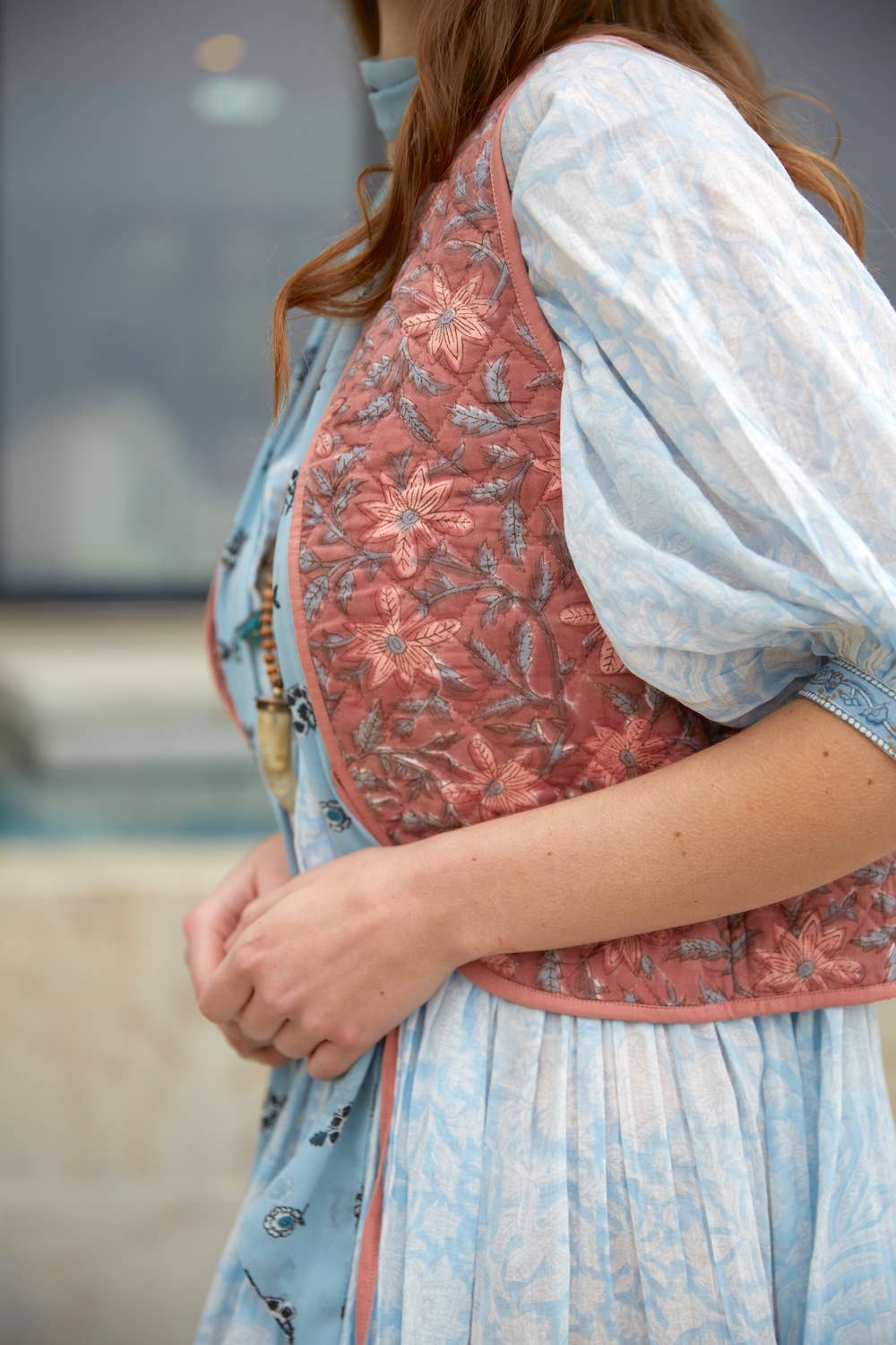 Block Printed, Reversible Vest (Juhi)