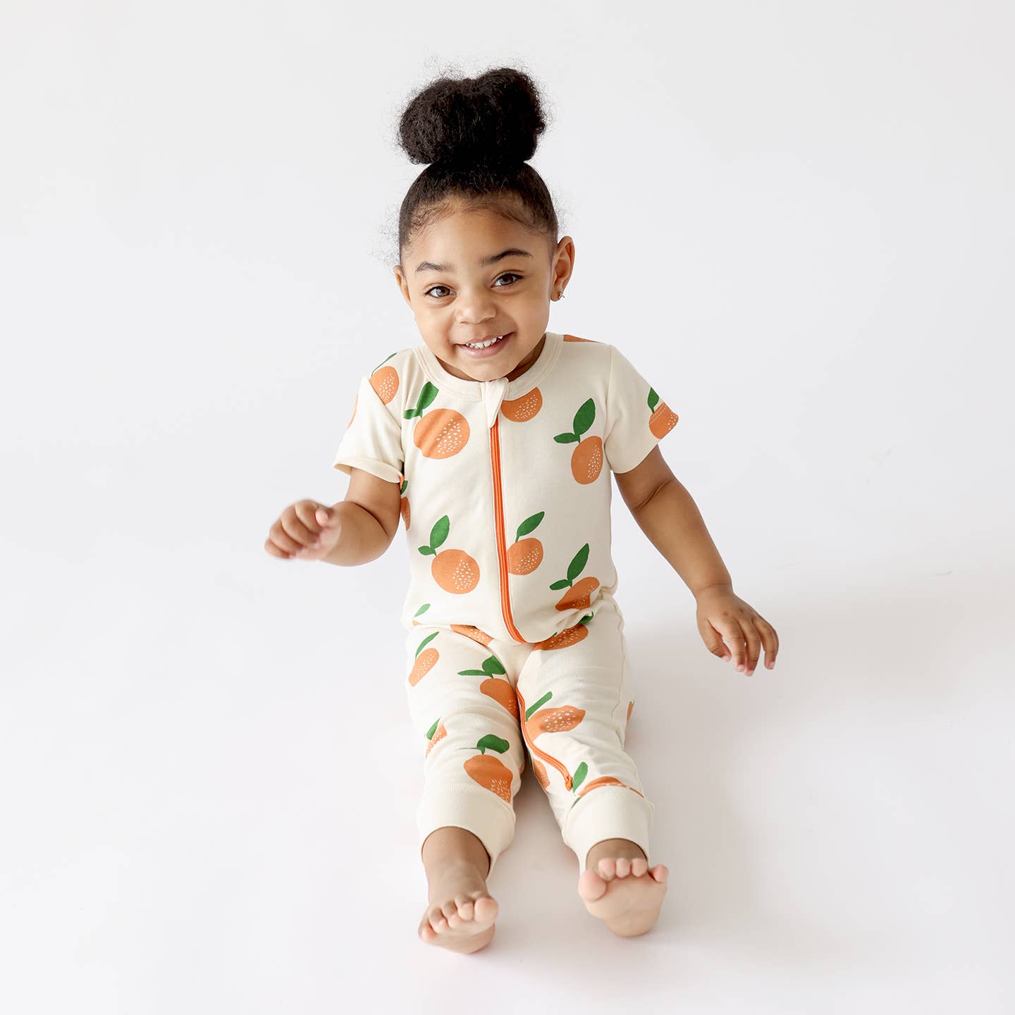 Signature Print '2-Way' Zip Romper - Short Sleeve