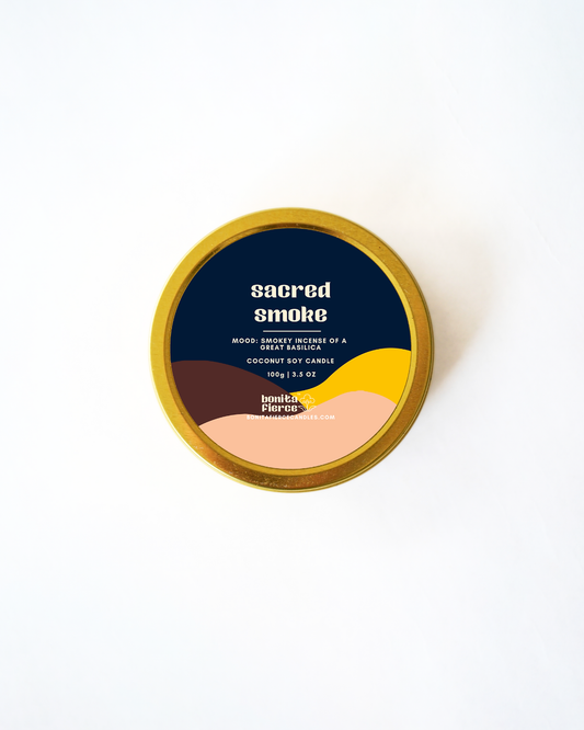 Sacred Smoke Candle Tin