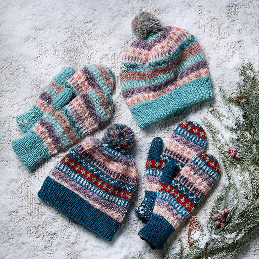 Folklore Knit Winter Pom Hat