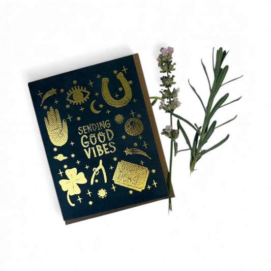 Sending Good Vibes Goldfoil Card