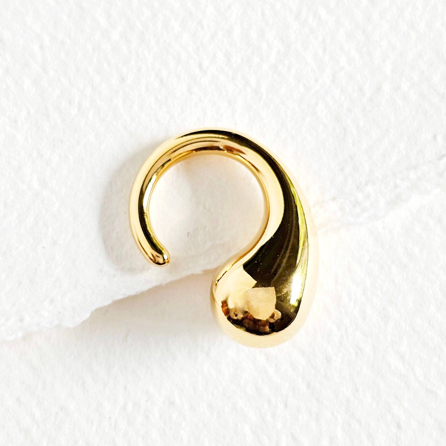 18k gold plated wrap single orb chunky ring