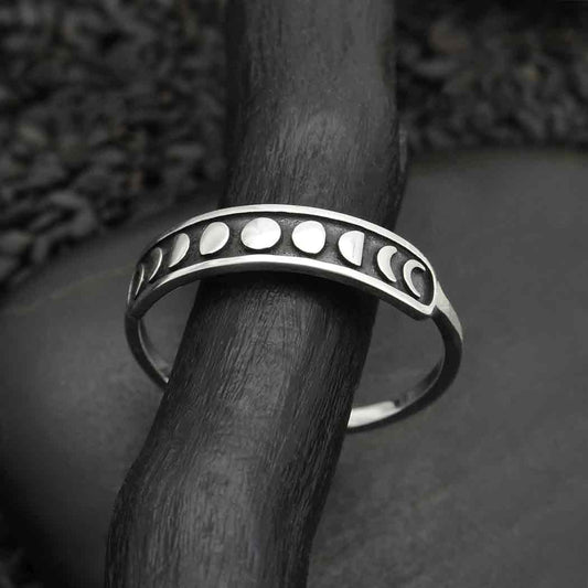 Sterling Silver Moon Phases Ring