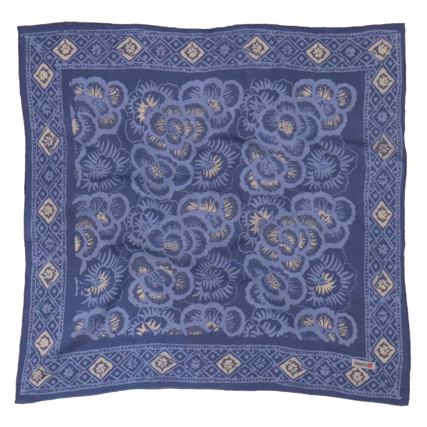 Blue Roses Batik Bandana