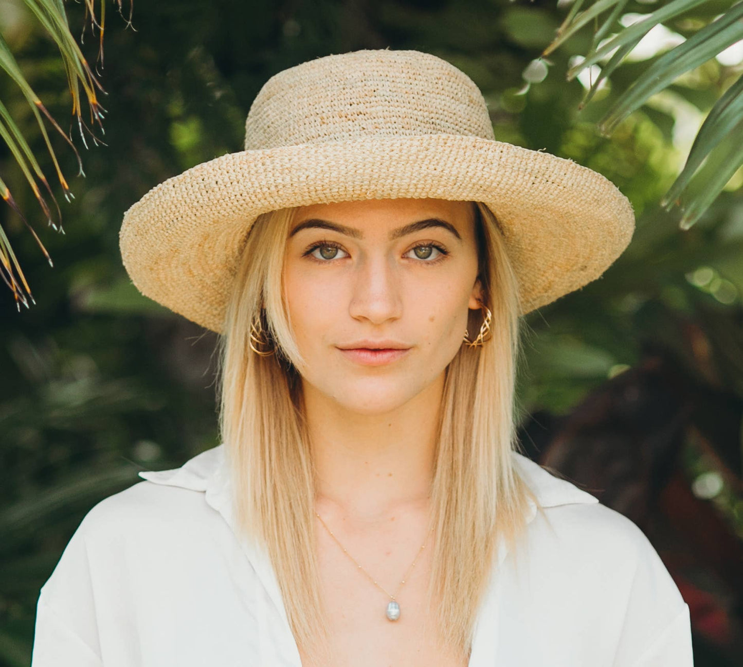3" Brim Leor Crochet Straw Sun Hats