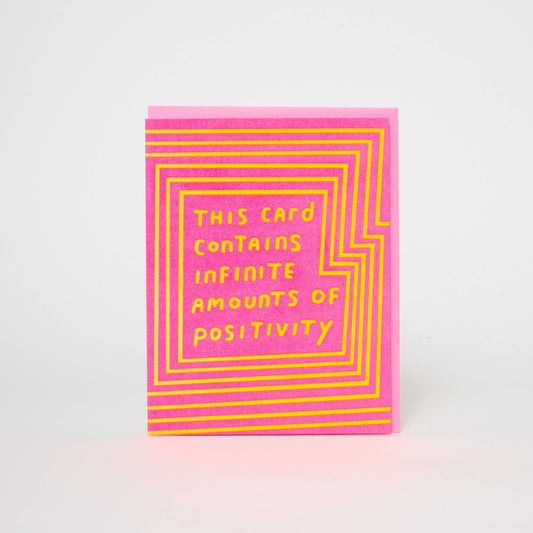 Infinite Positivity Letterpress Greeting Card