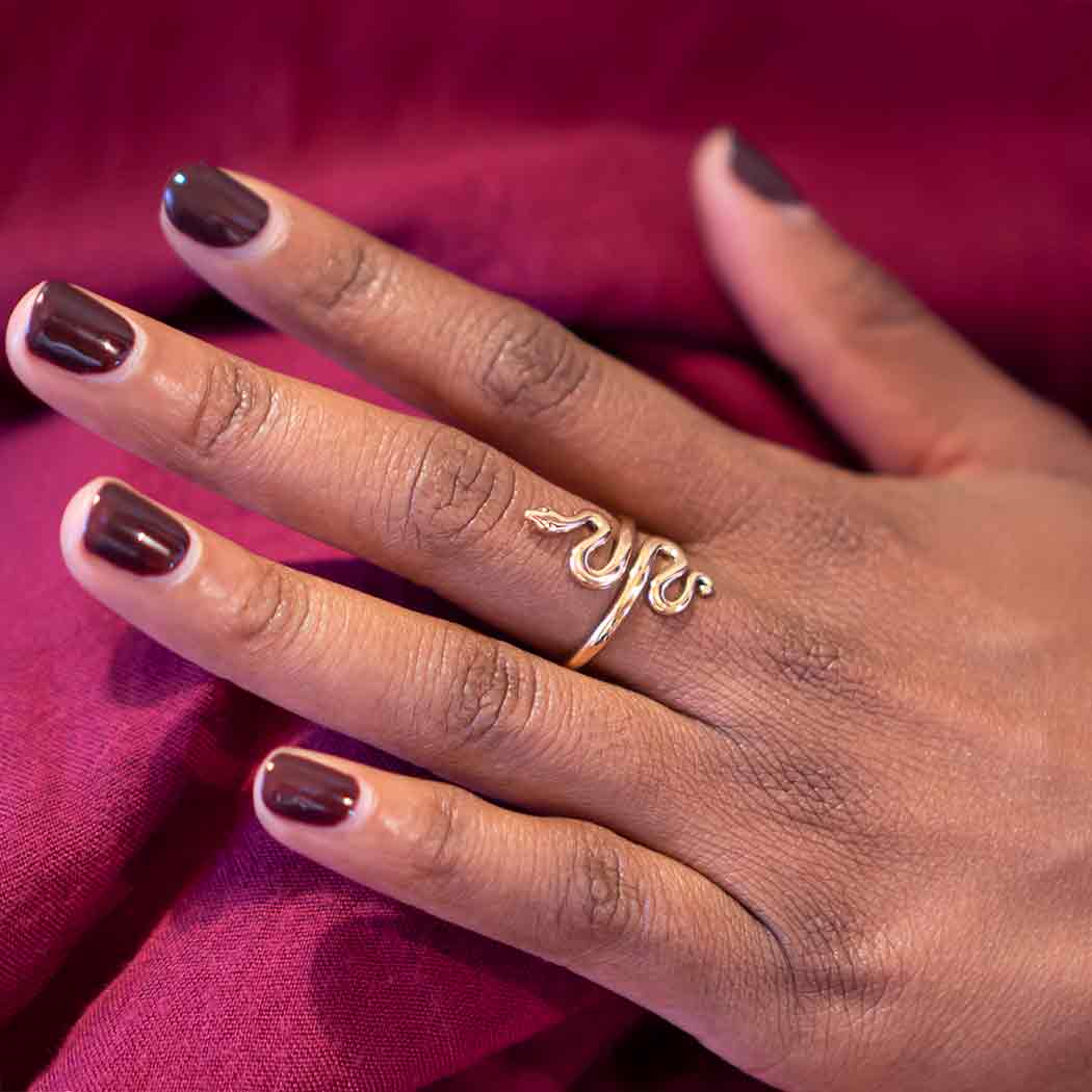 Bronze Adjustable Snake Ring