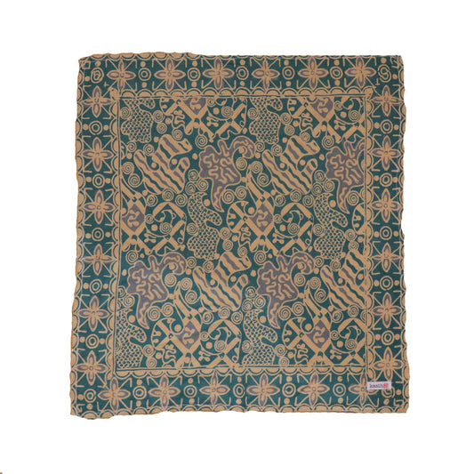 Abstract Flower, Blue Gray Bandana