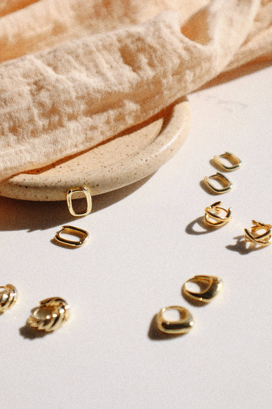 Intersect Huggie Hoops