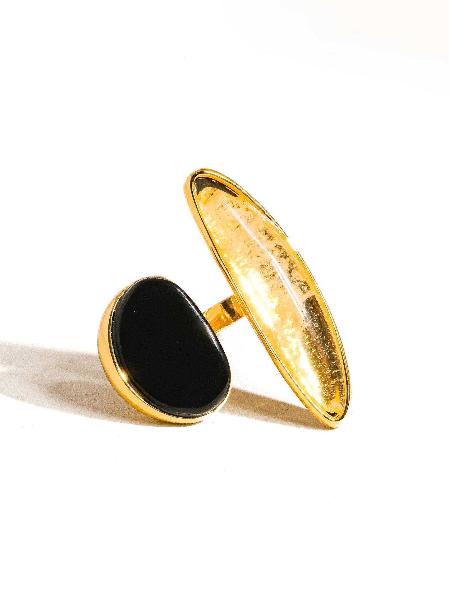 Christophe Black Agate Stone Ring