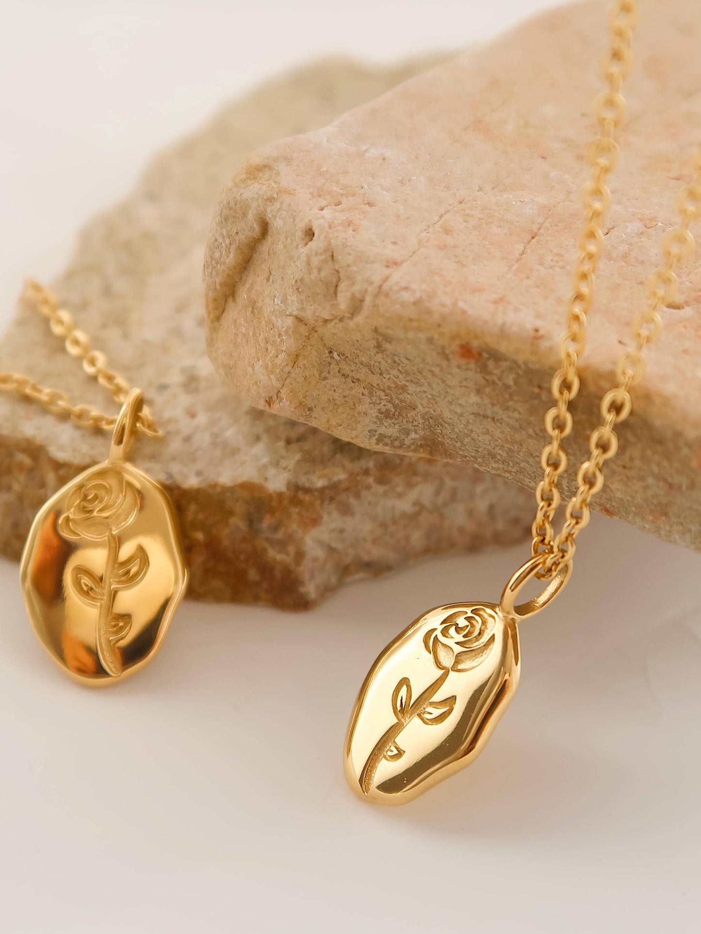 Chrishell 18K Rose Coin Necklace