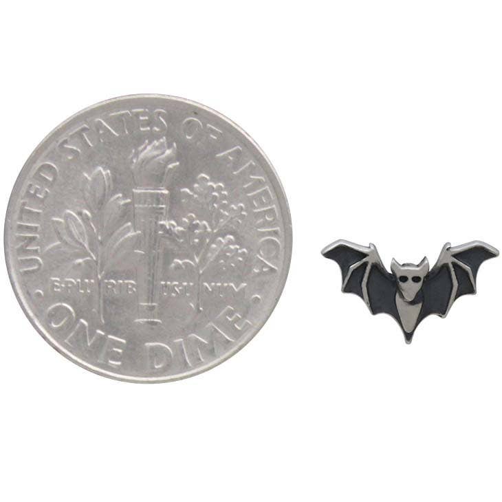 Sterling Silver Bat Earrings
