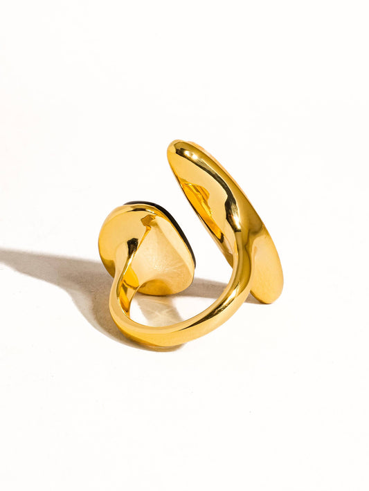 Christophe Black Agate Stone Ring