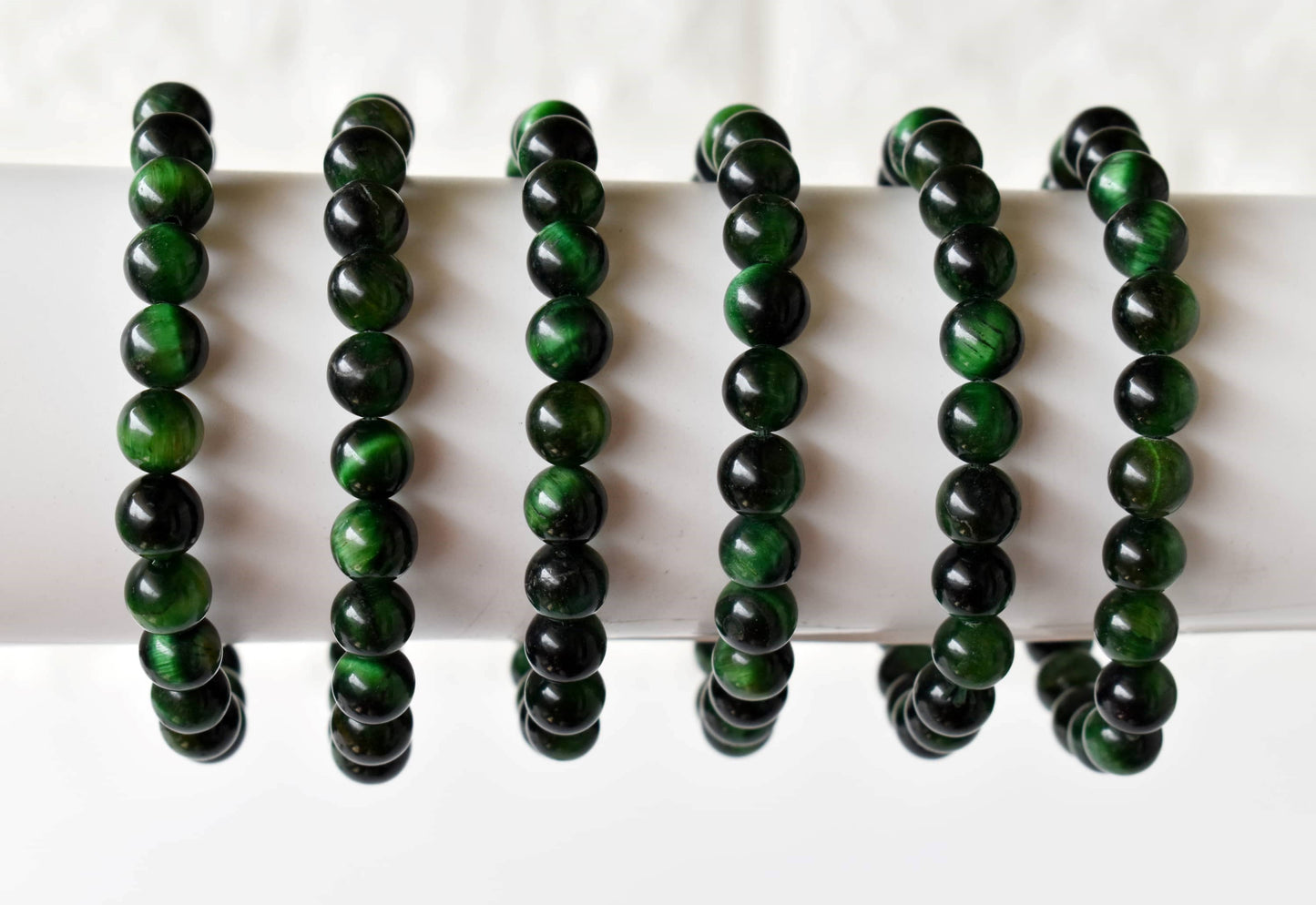 Tiger Cats Eye Green Gemstones Bracelets