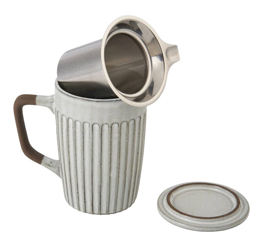Personal Tea Infuser Mug Textured 18 Oz