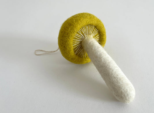Felted Wool Mushroom Ornament