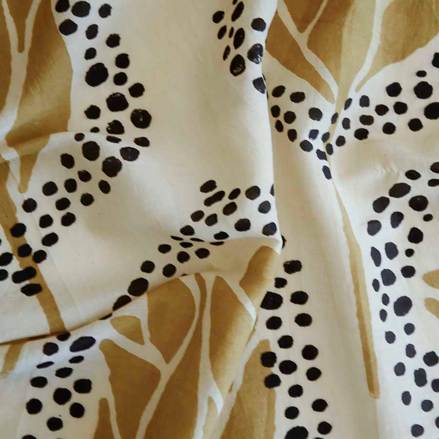 Women Head Bandana Scarf Block print cotton - Golden Gal
