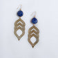 Lapis Leaf Earrings