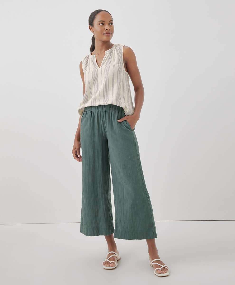 Women's Coastal Double Gauze Wide Leg Pant