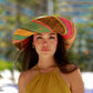 Sun Hats: Colored Stripes Packable 5" & 7" Brim Raffia Straw