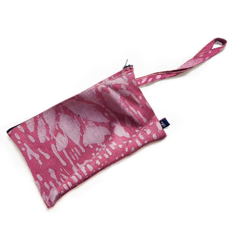 Pink Cotton Zero Waste Hand Clutch