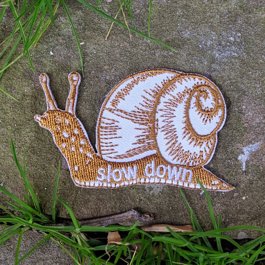 Slow Down Snail Iron on Patch