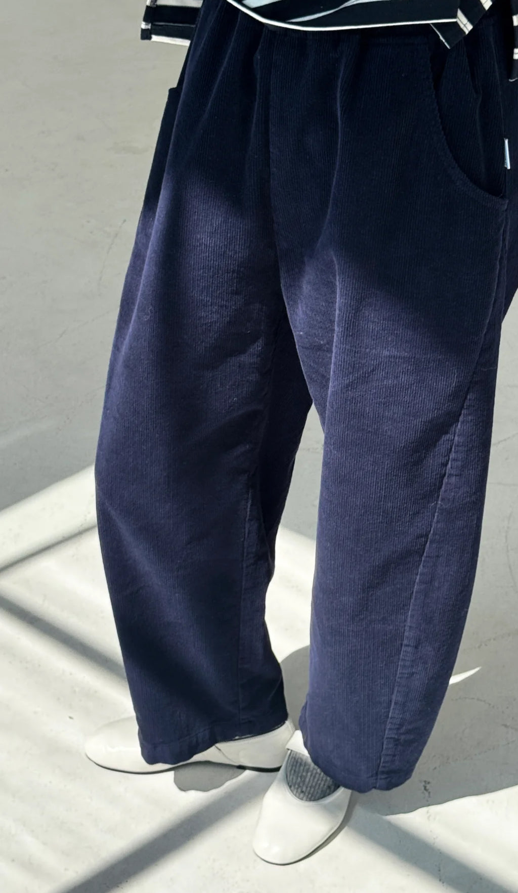 Corduroy Navy Arc Pants
