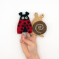 Finger Puppet - Ladybug and Snail Set (Garden theme) 