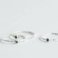 Tiny Stone Sterling Stapelring-Set – Schwarz