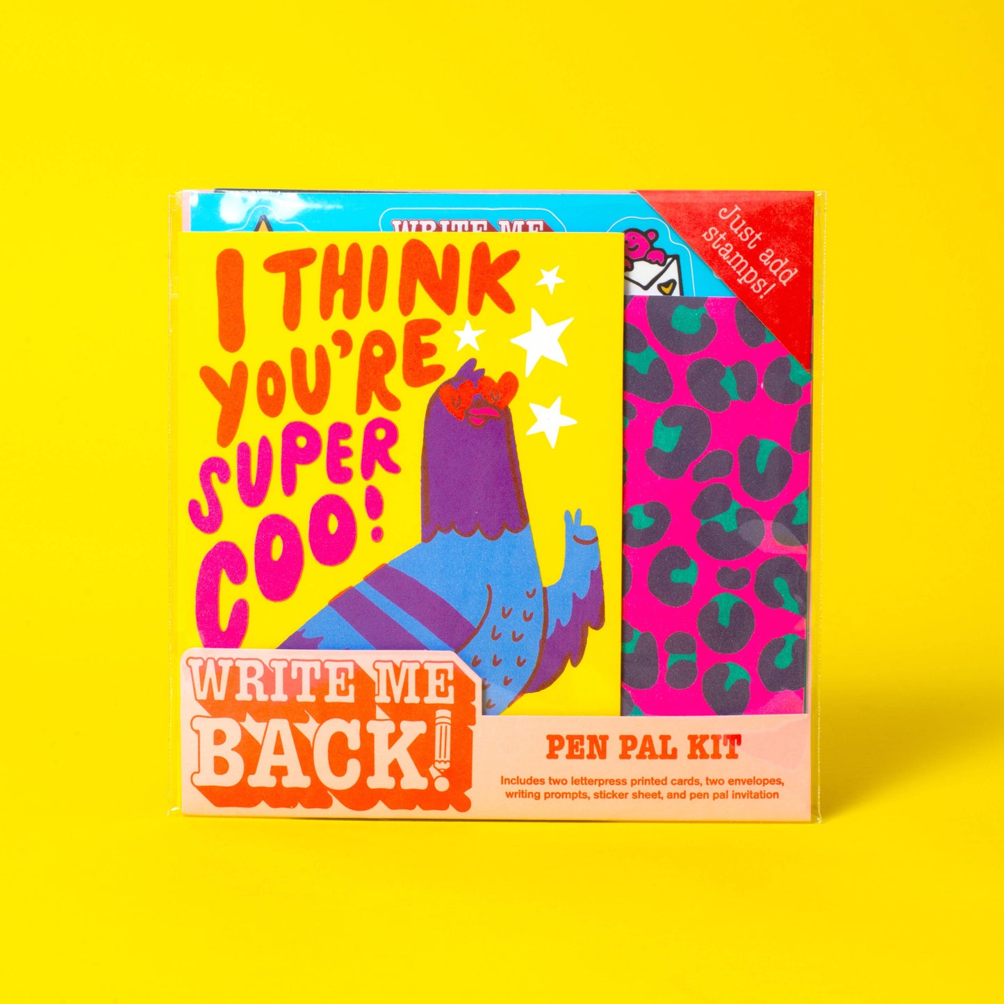 Pigeon + Leopard Write Me Back Pen Pal Kit