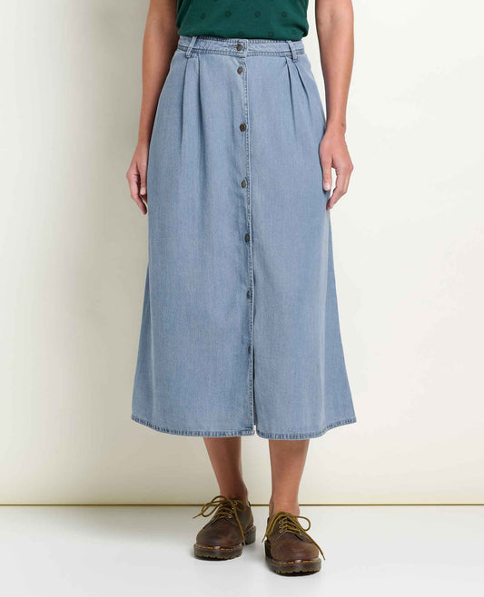 Piñon Soft Denim Midi Skirt