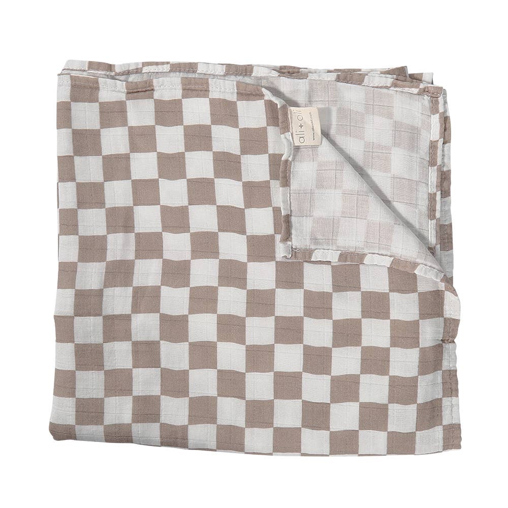 Bamboo Muslin Baby Blanket (Mocha)