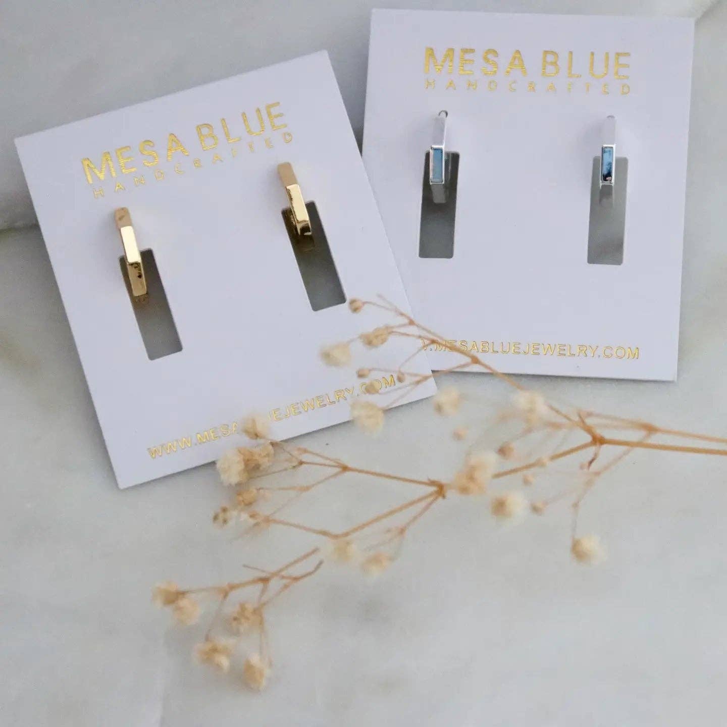 Hexagon Huggie Earrings