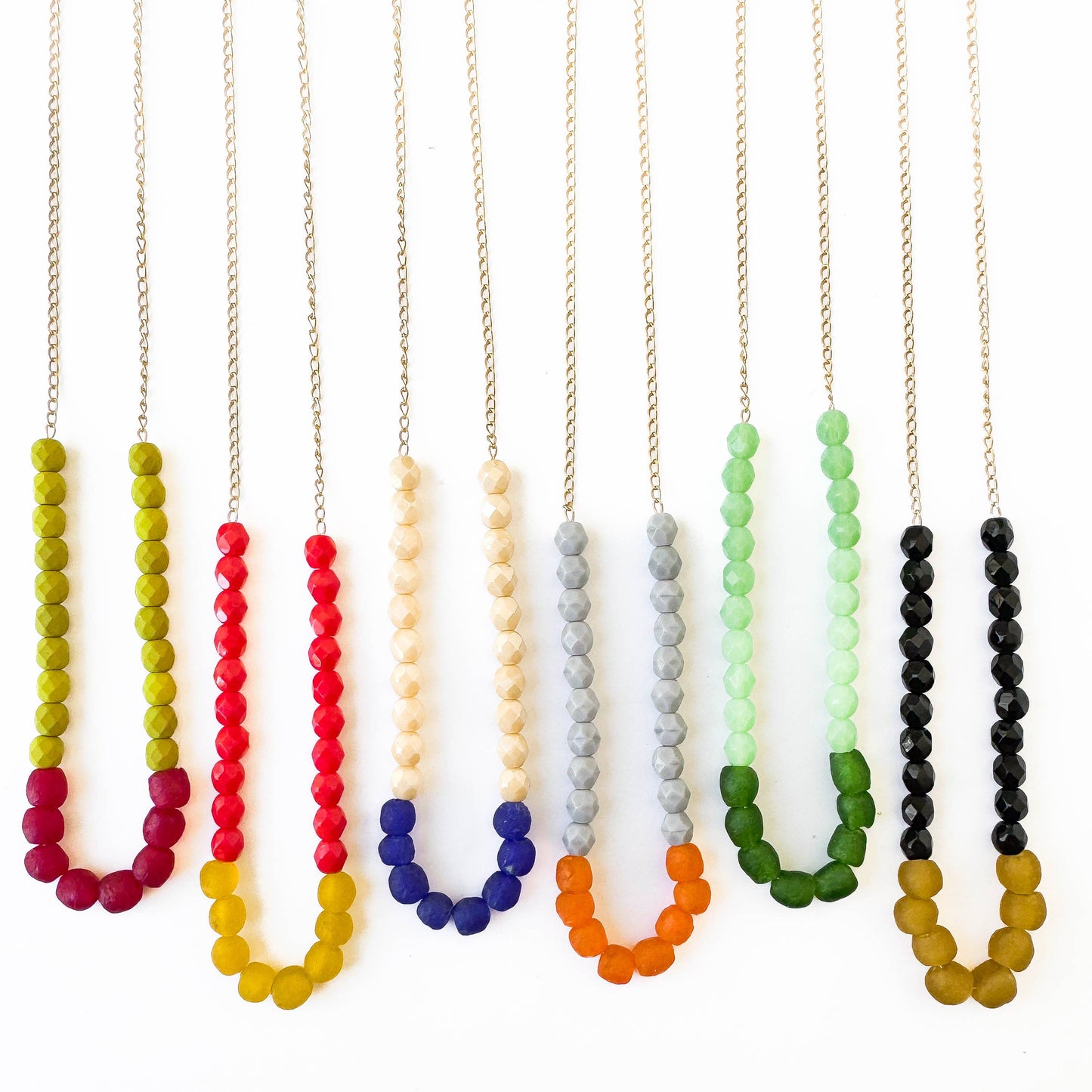 Recycled African Glass And Mixed Bead Necklace