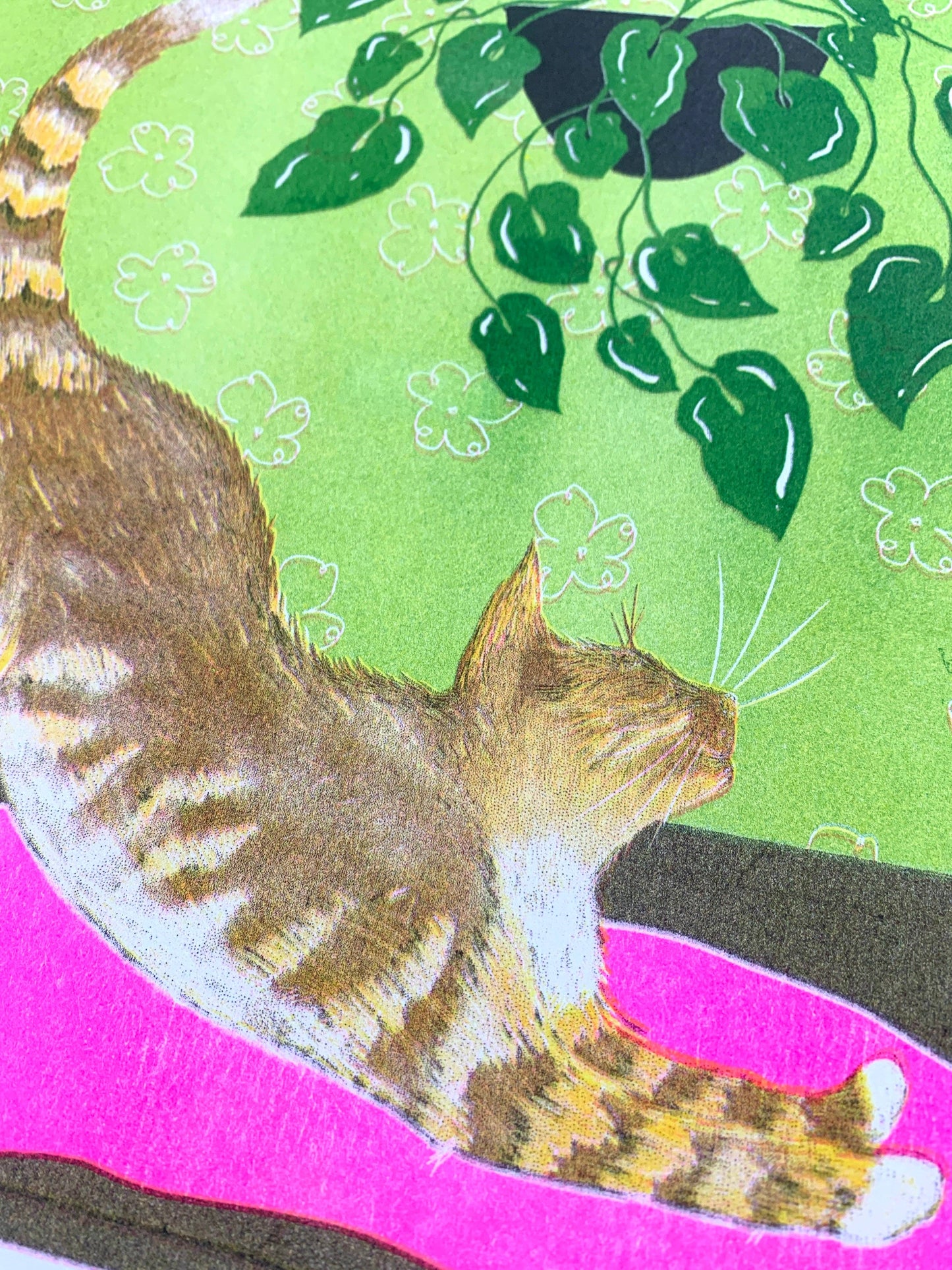 Risograph Print - 8.5x11" Orange Cat