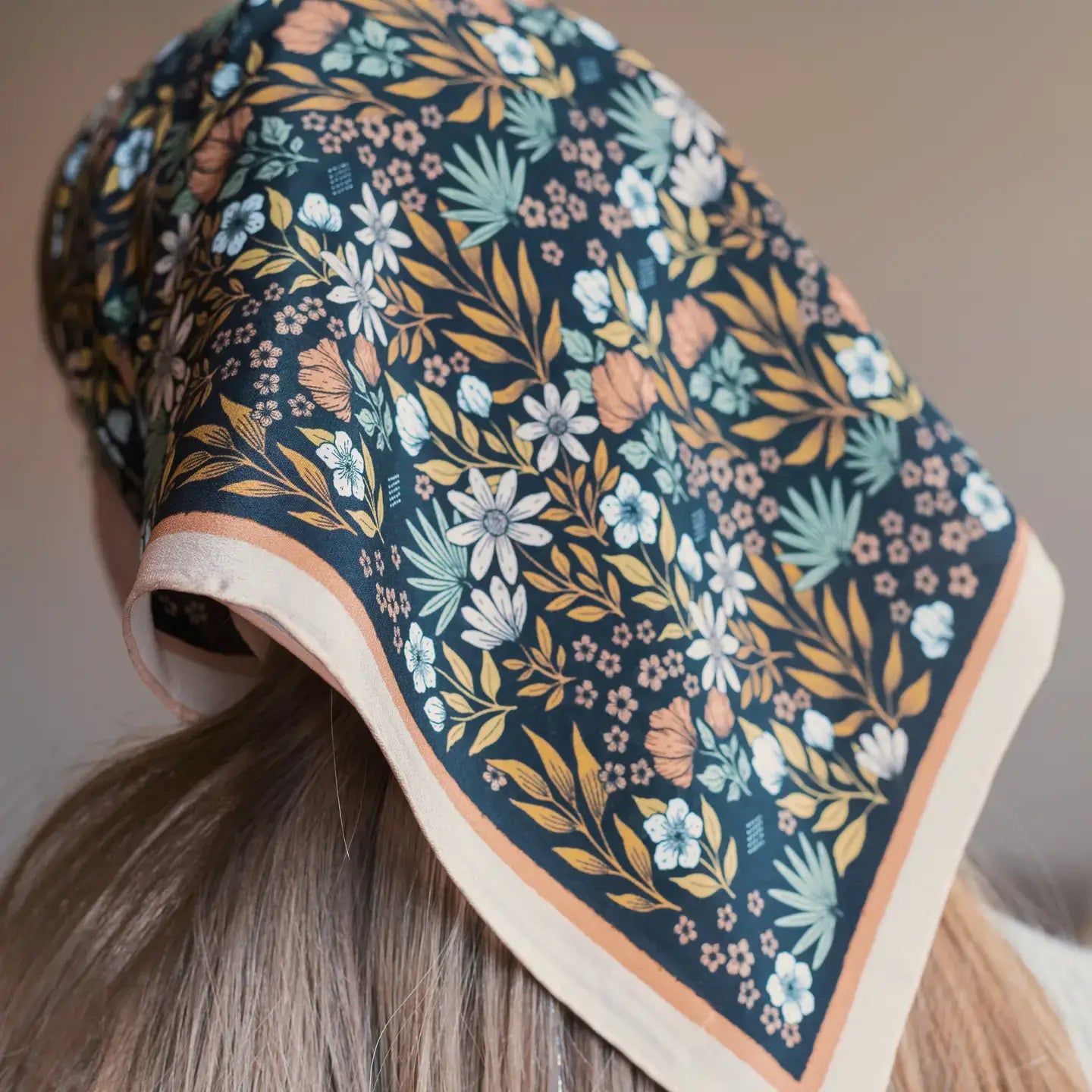 Midnight Garden Silk Bandana