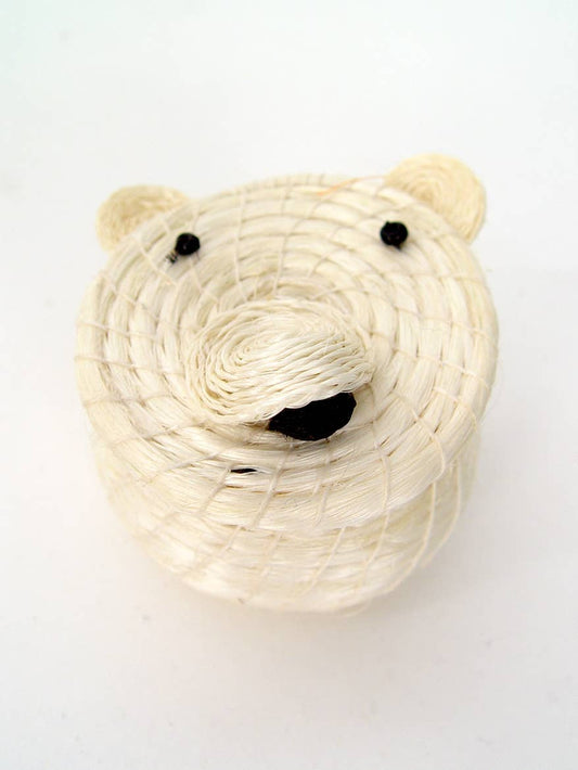 Polar Bear Lidded Basket