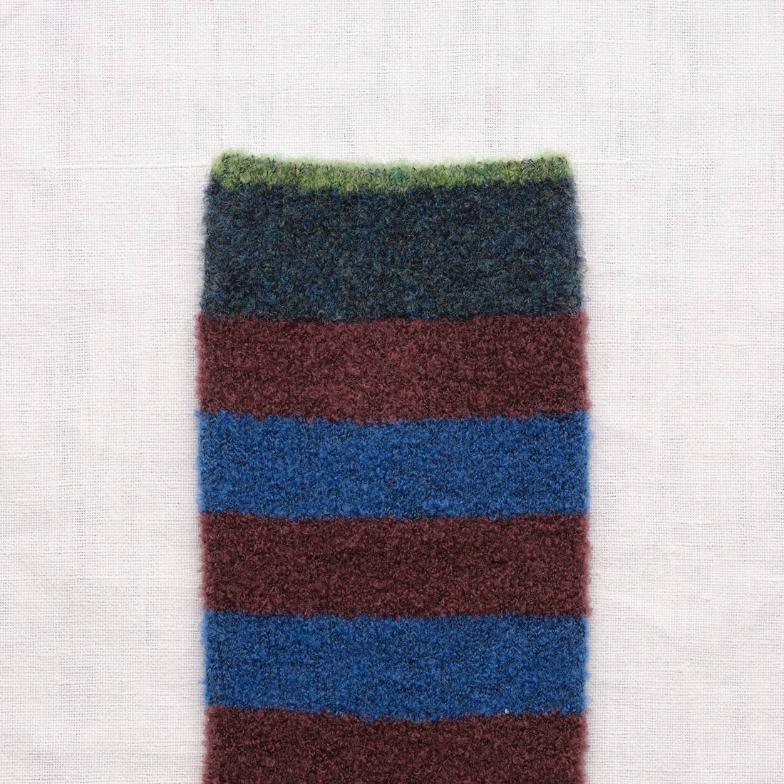 Wool Blend Mousse Indigo Striped Socks
