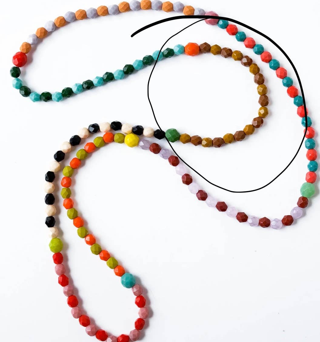 Long Colorful Bead Necklace
