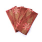 Dabu Block Print Napkins in Terracotta (Set of 4) - Flower