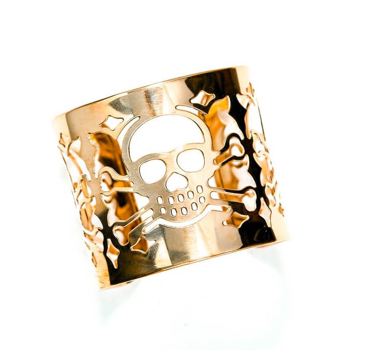 Brass Skull Cuff