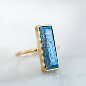 Lapis Gem Bar Ring