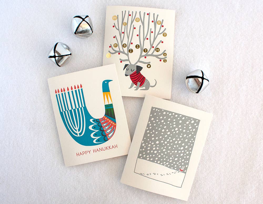 Hanukkah Bird Card - Set of 8