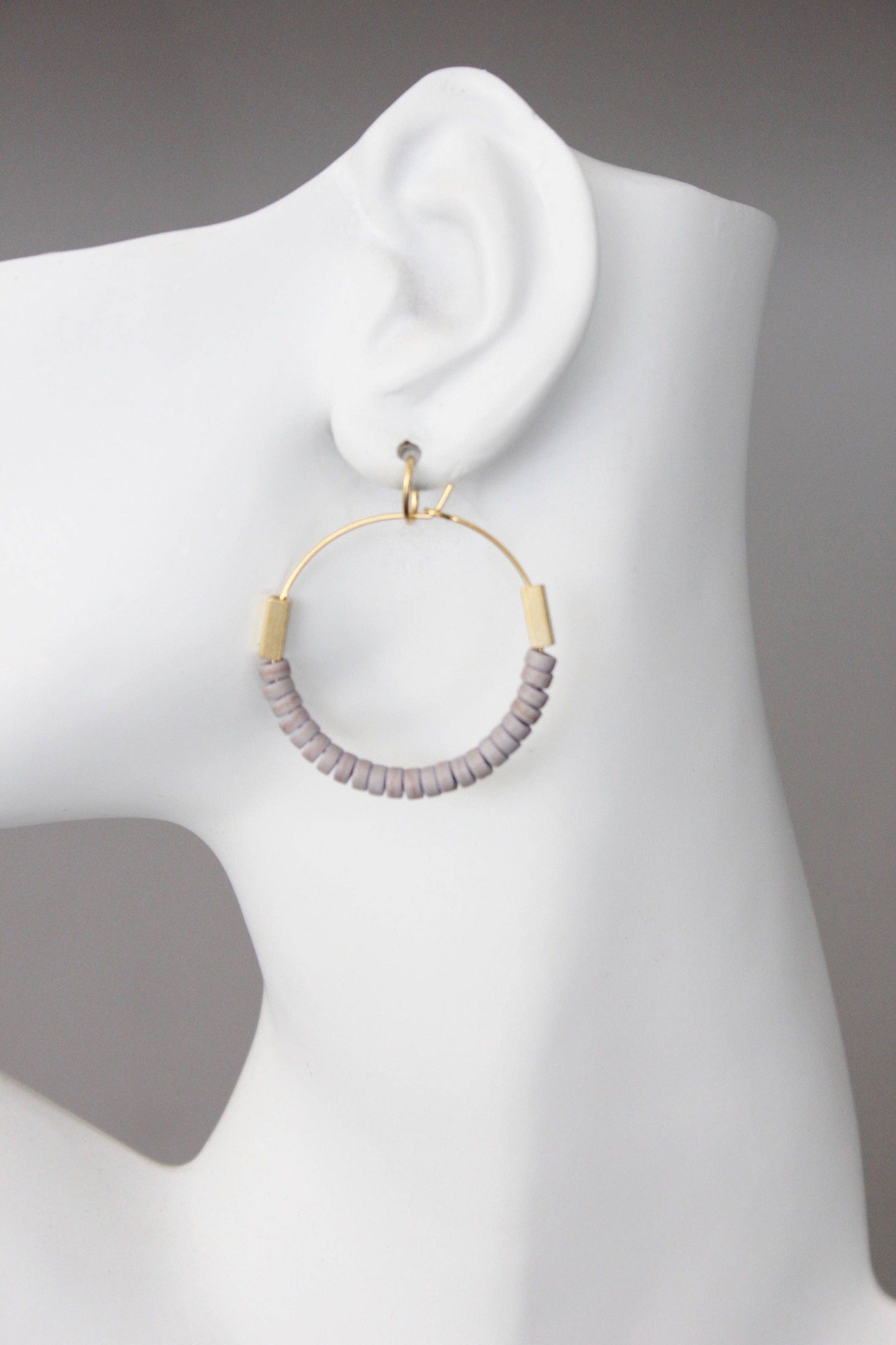 Magnesite & Brass Earrings