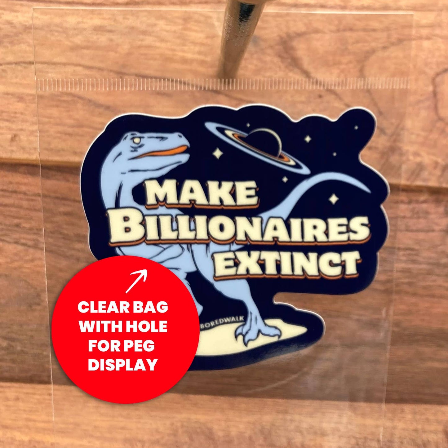 Make Billionaires Extinct Die Cut Sticker